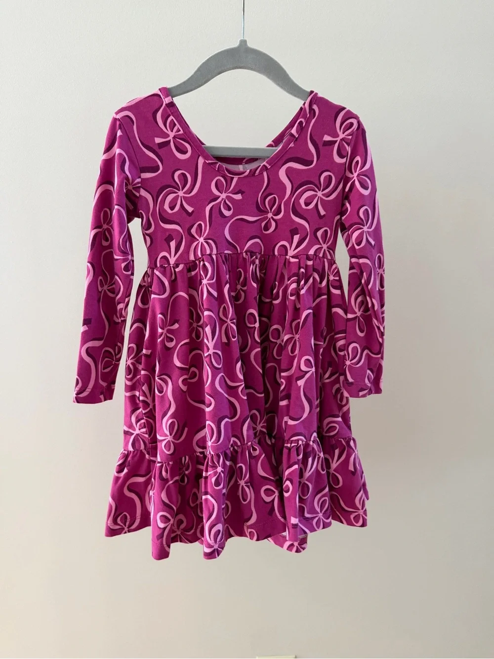 Hanna Andersson | Girls Printed Flutter Skater Dress |  Peek a Bow | Size 3T